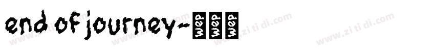 end of journey字体转换